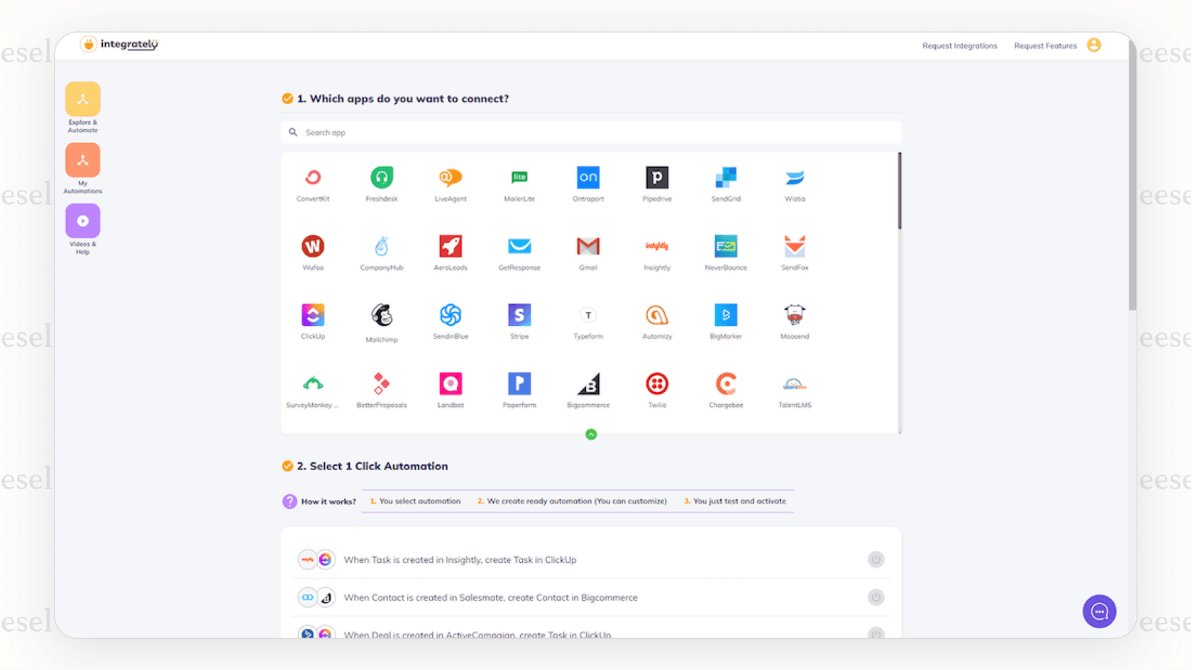 A screenshot of Integrately