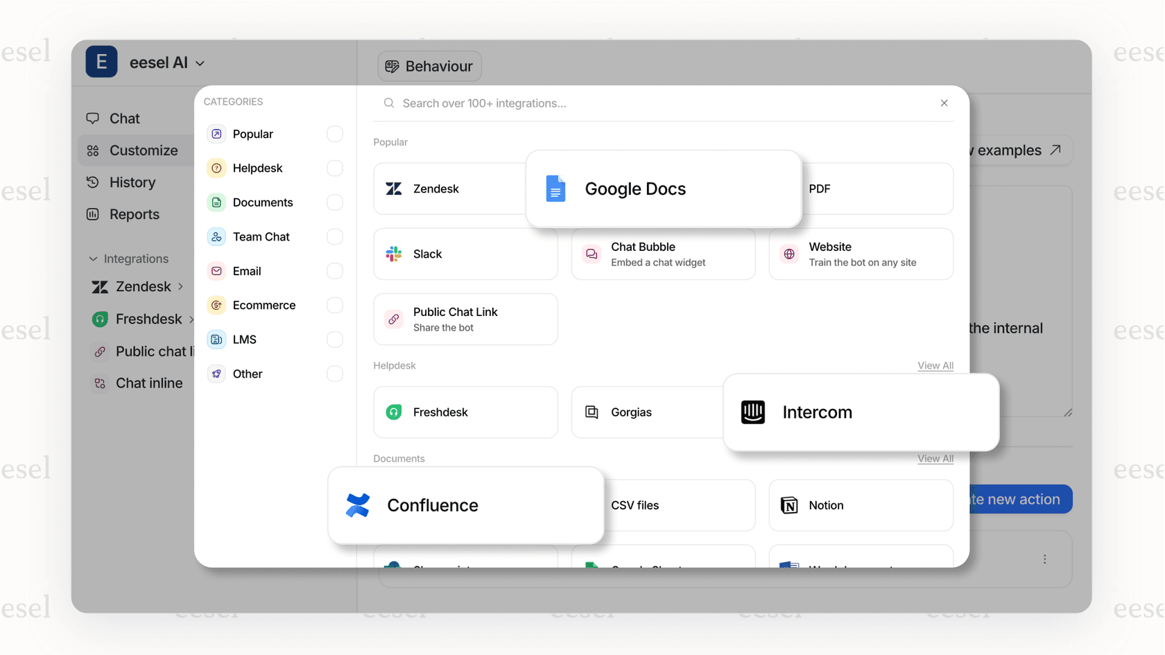 Screenshot showing how a specialized AI platform connects to various business systems, a key limitation of the consumer-focused OpenAI browser.