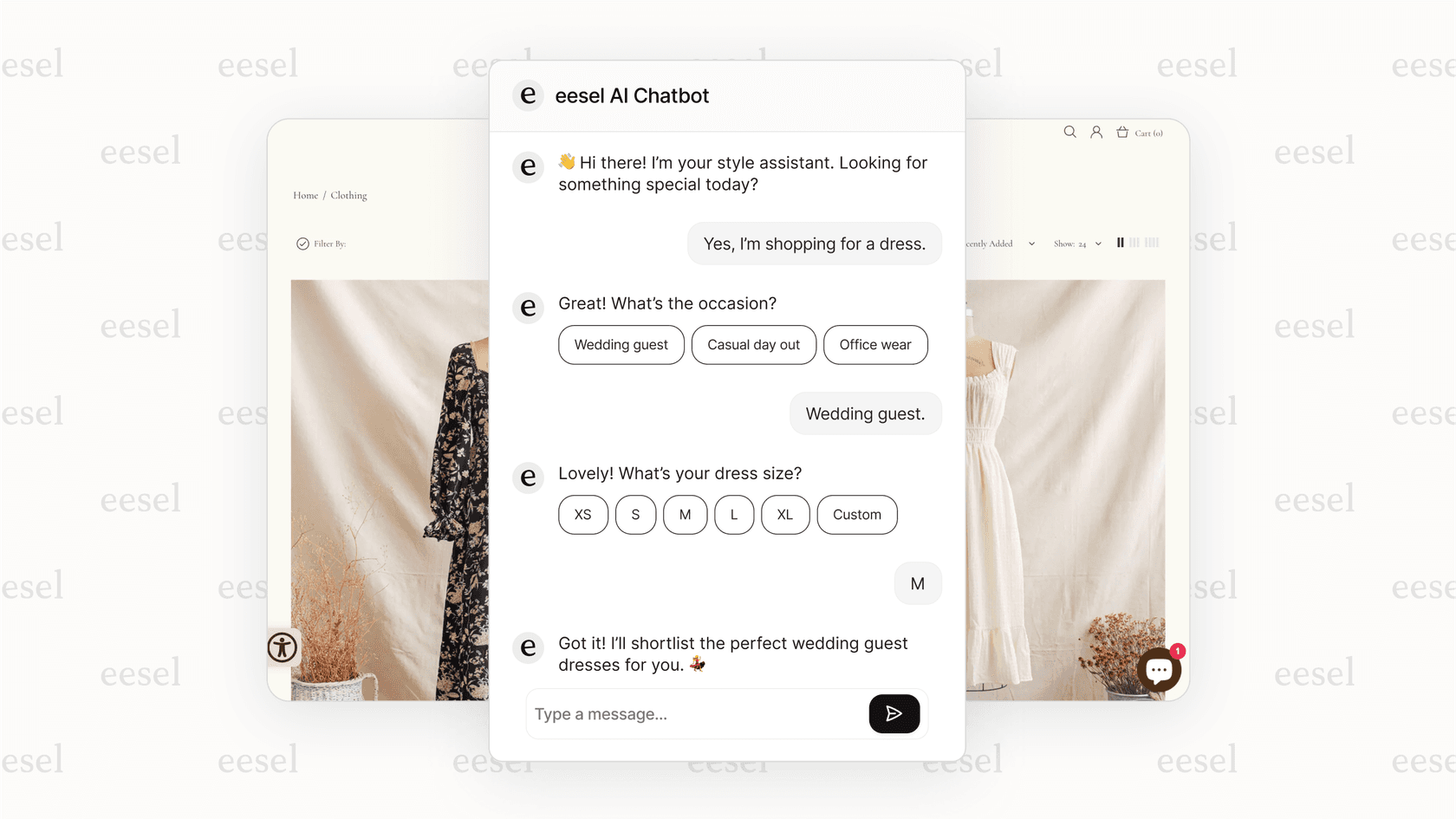 Preguntas de calificación de clientes potenciales del chatbot de eesel AI, adecuadas para las necesidades empresariales.