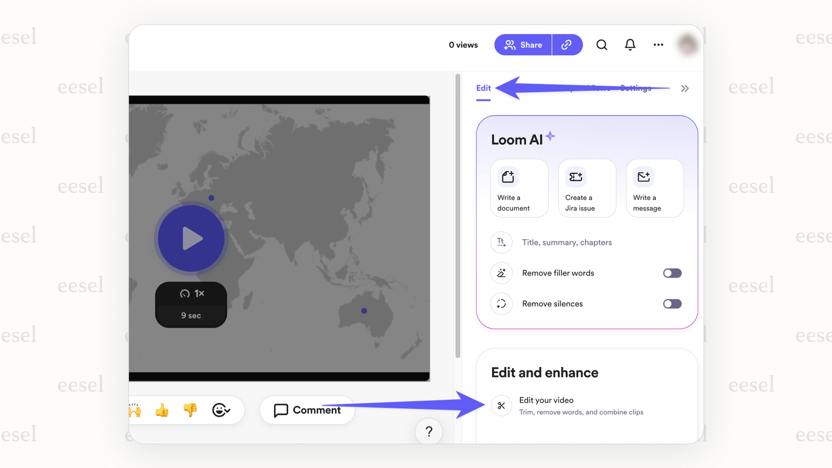 Loom's AI-generated video summaries and tasks for AI project management tools
