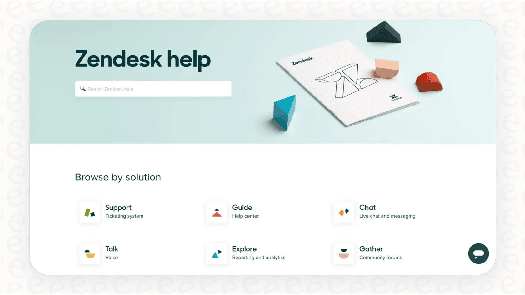 A screenshot of a Zendesk knowledge base homepage, which helps illustrate the features included in the Zendesk Guide pricing plans.