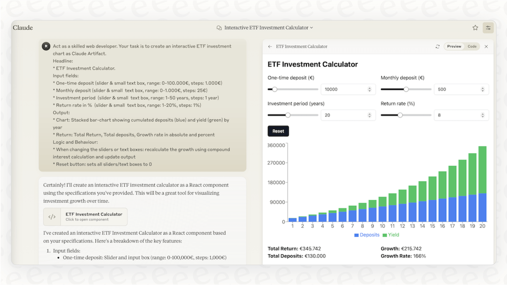 A screenshot of the Claude interface demonstrating a Claude analysis being performed on a CSV file to find data trends.