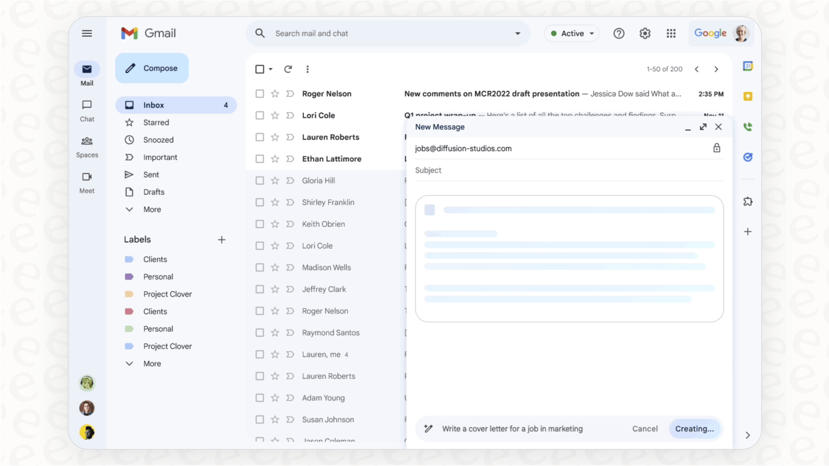 Screenshot of Gemini's