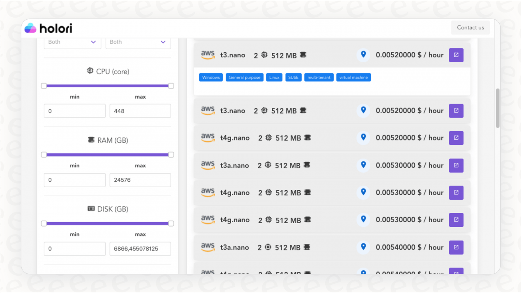 The AWS Pricing Calculator interface being used to estimate a monthly Redshift pricing plan.