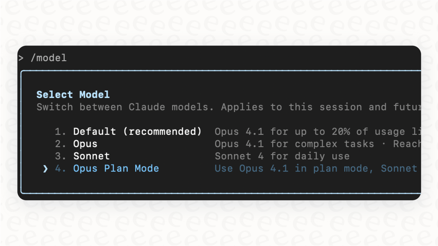 A screenshot of a command line interface demonstrating the Claude Code model selection process by using the '--model sonnet' startup flag.
