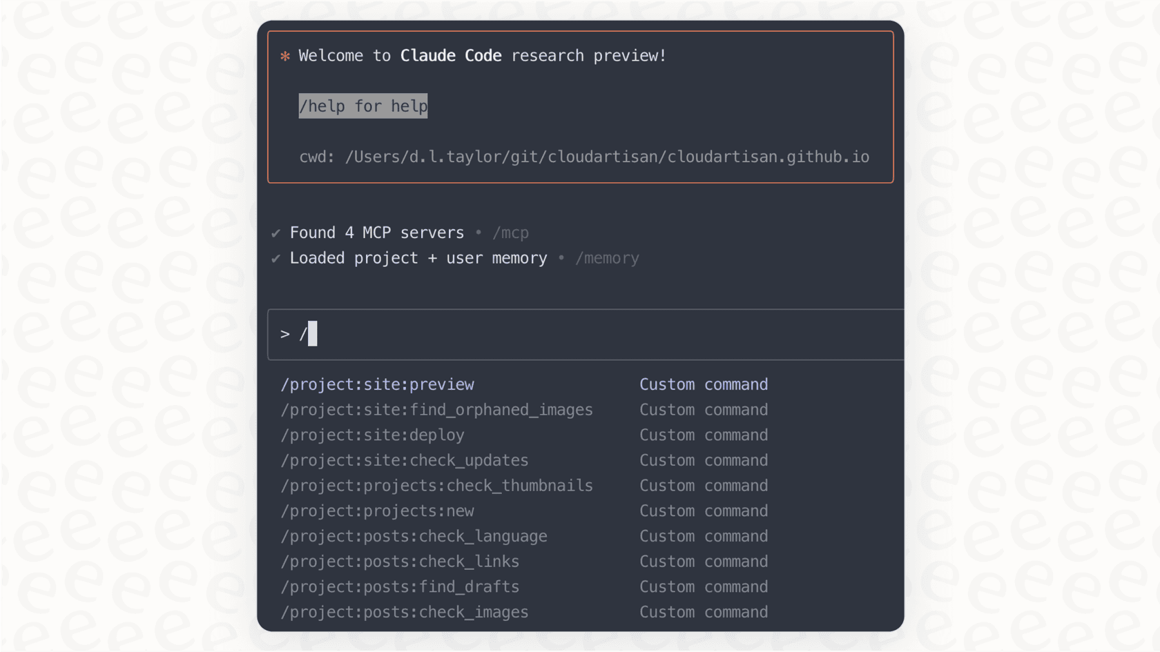 A screenshot of the Claude Code terminal showing a custom slash command being used to automate a workflow, illustrating powerful Claude Code best practices.