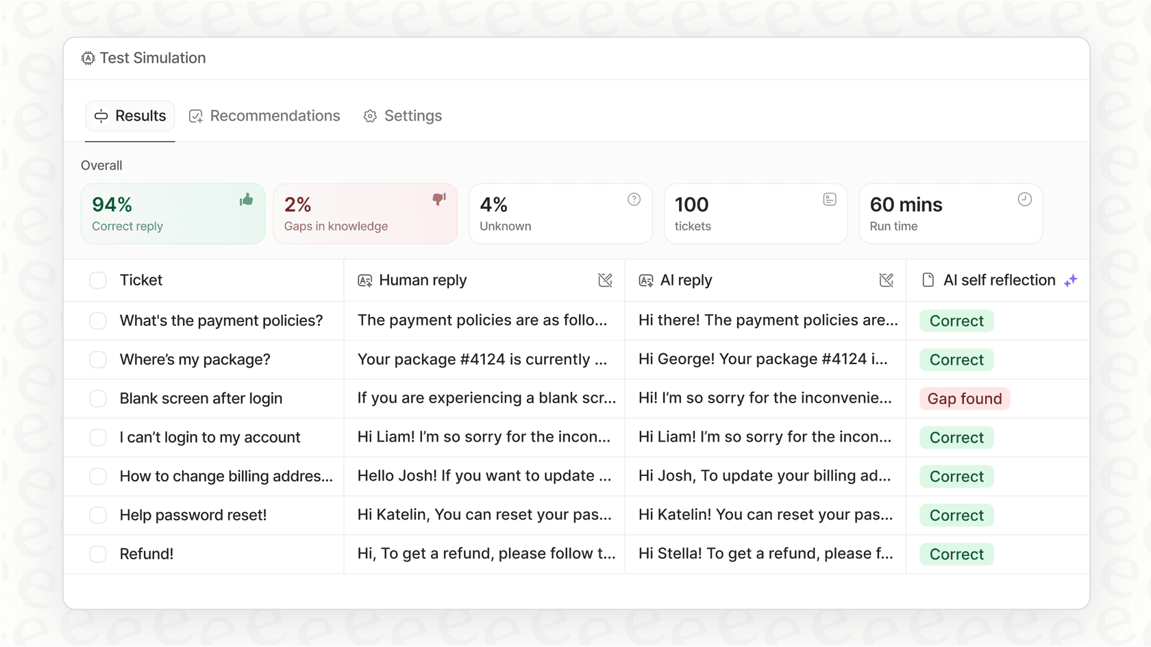 A screenshot of the eesel AI platform