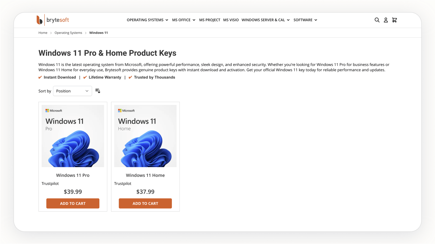 Screenshot von Brytesoft
