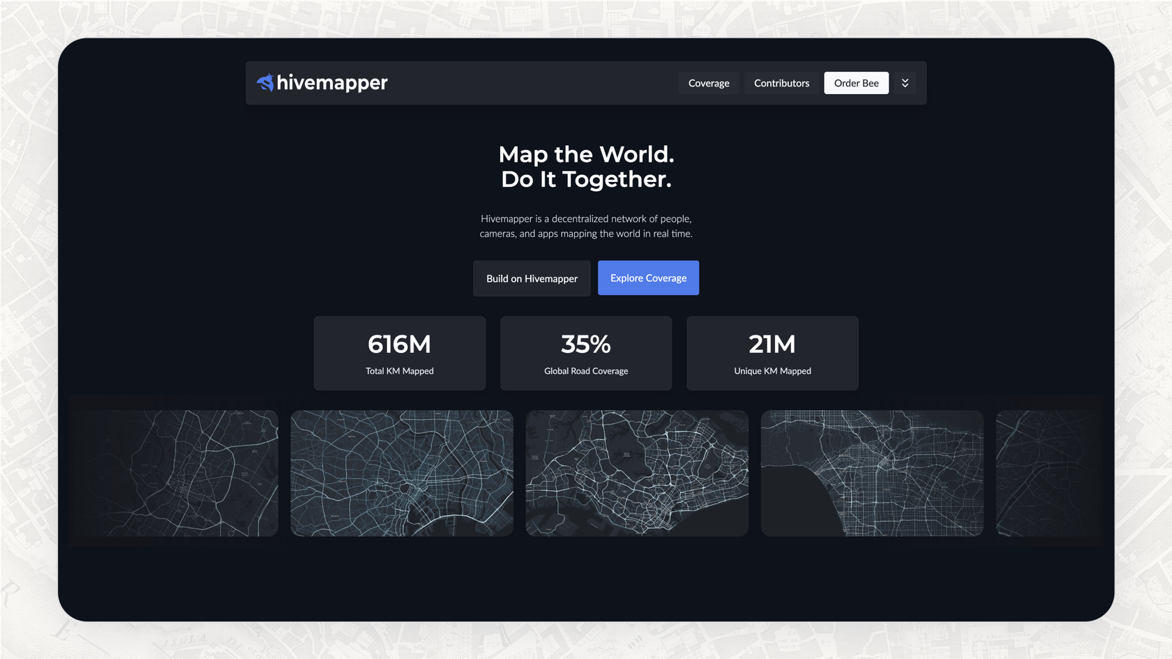Screenshot of Hivemapper