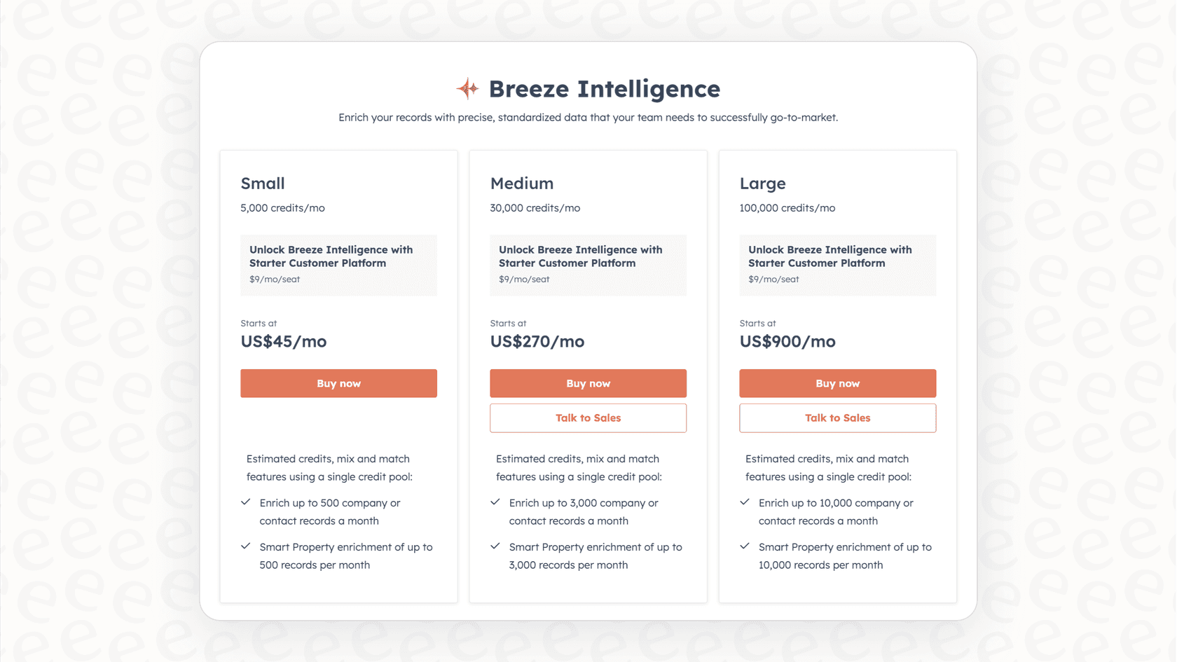 Una captura de pantalla de HubSpot