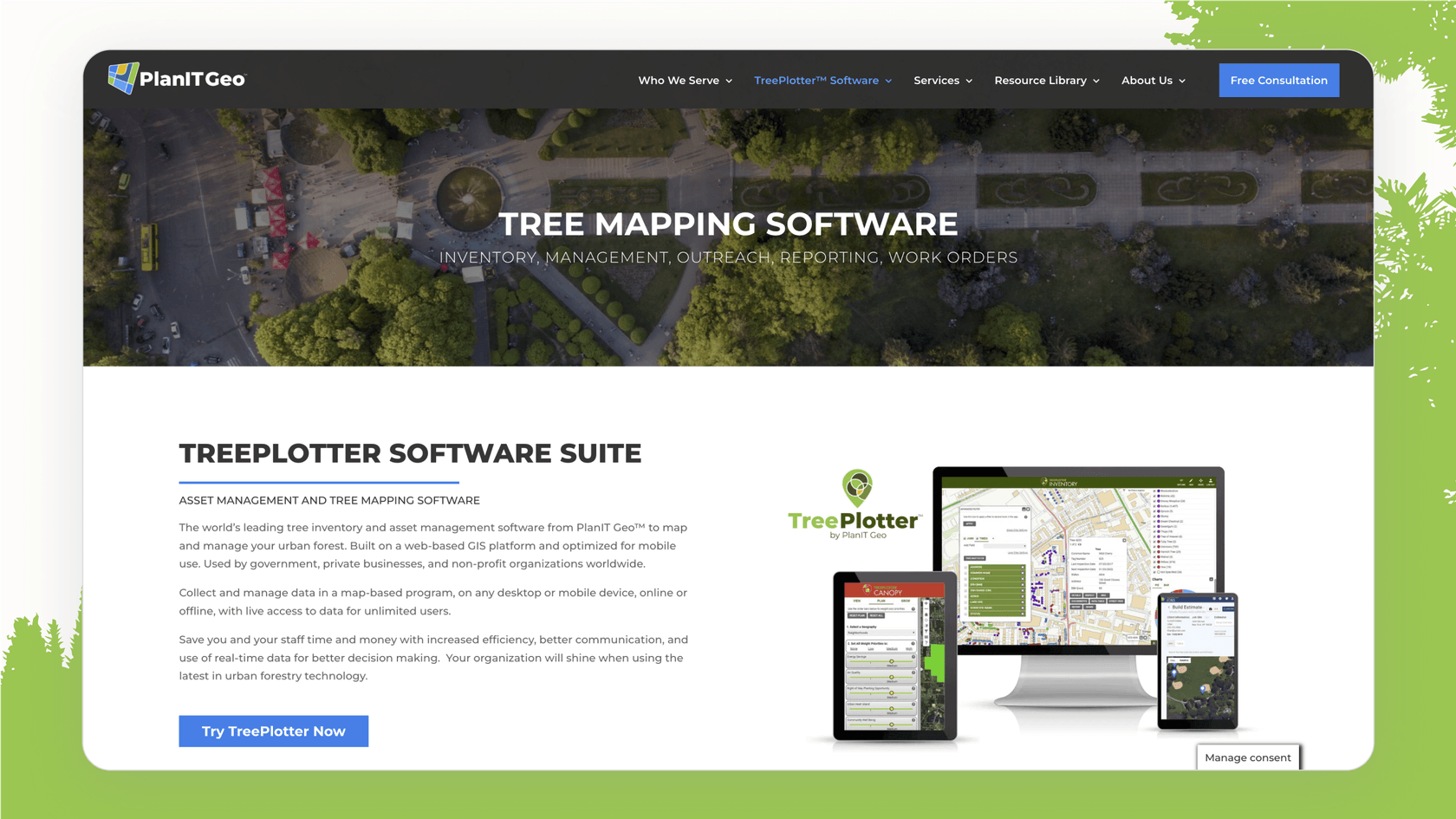 Screenshot von PlanIT Geo