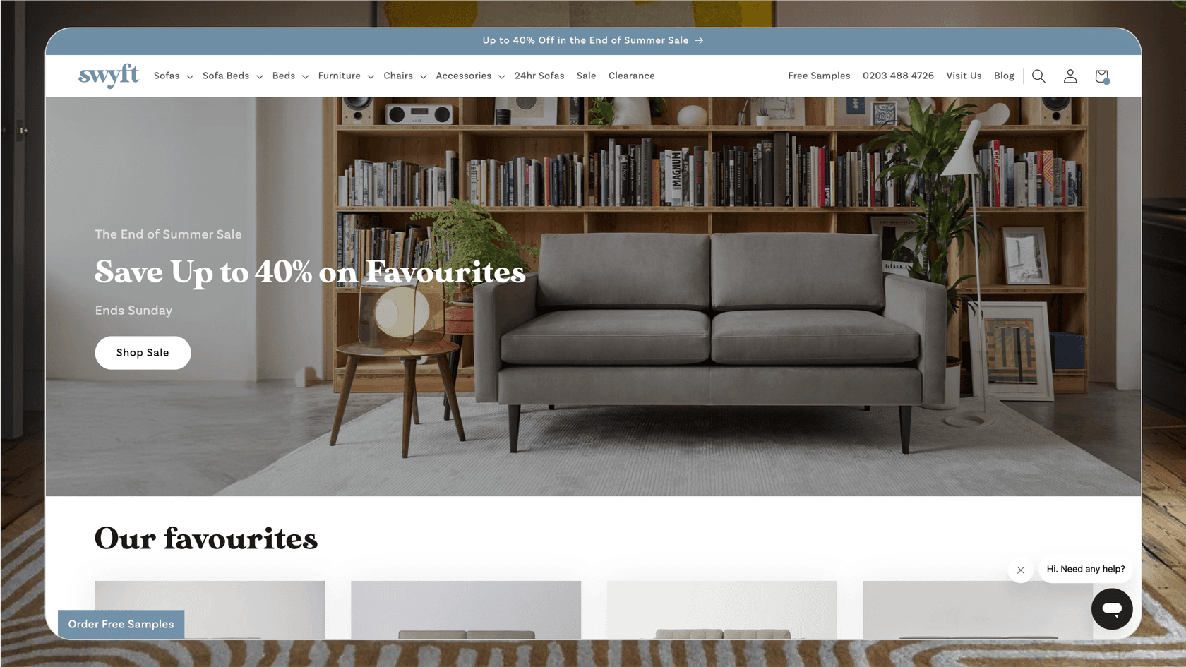 Screenshot of Swyft Home's website.