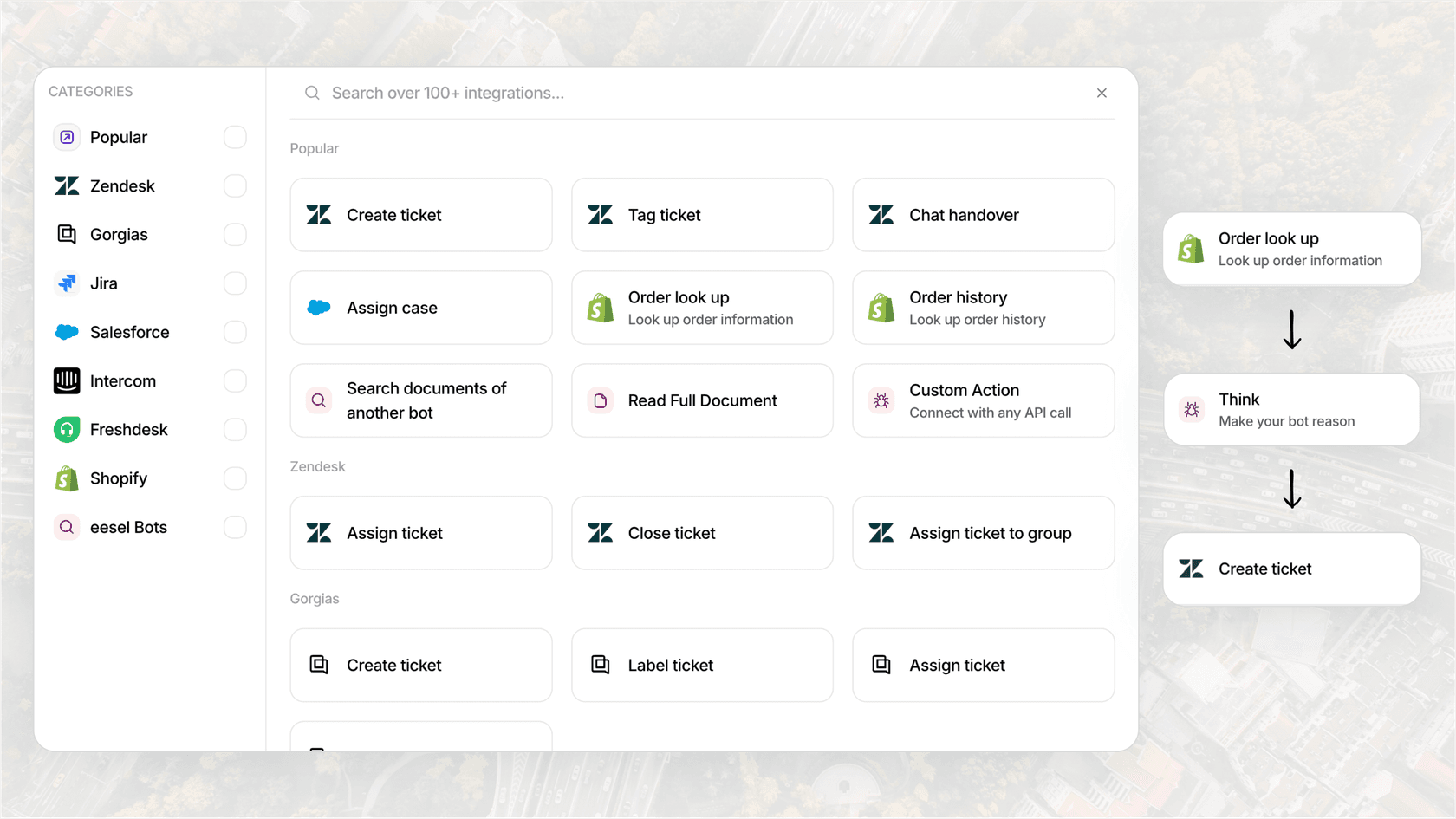 An illustration of eesel AI Agents performing tasks, a key feature compared to the conversational-only ChatGPT voice rollout.