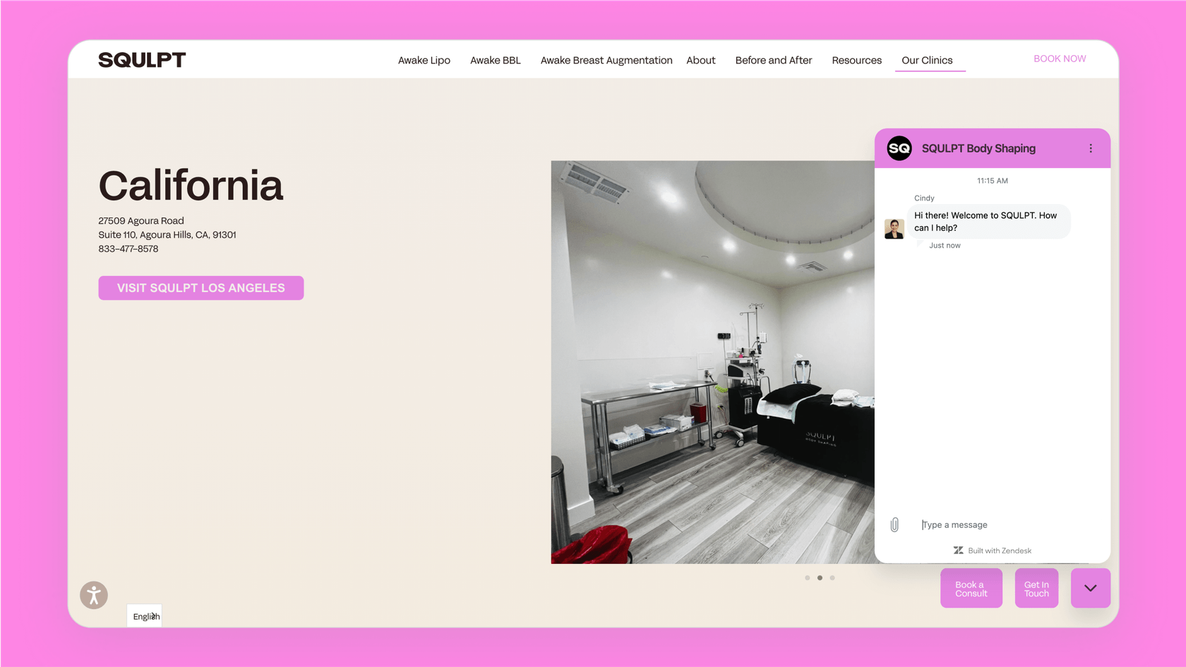 eesel AI chatbot with Zendesk integration in Squlpt's website.