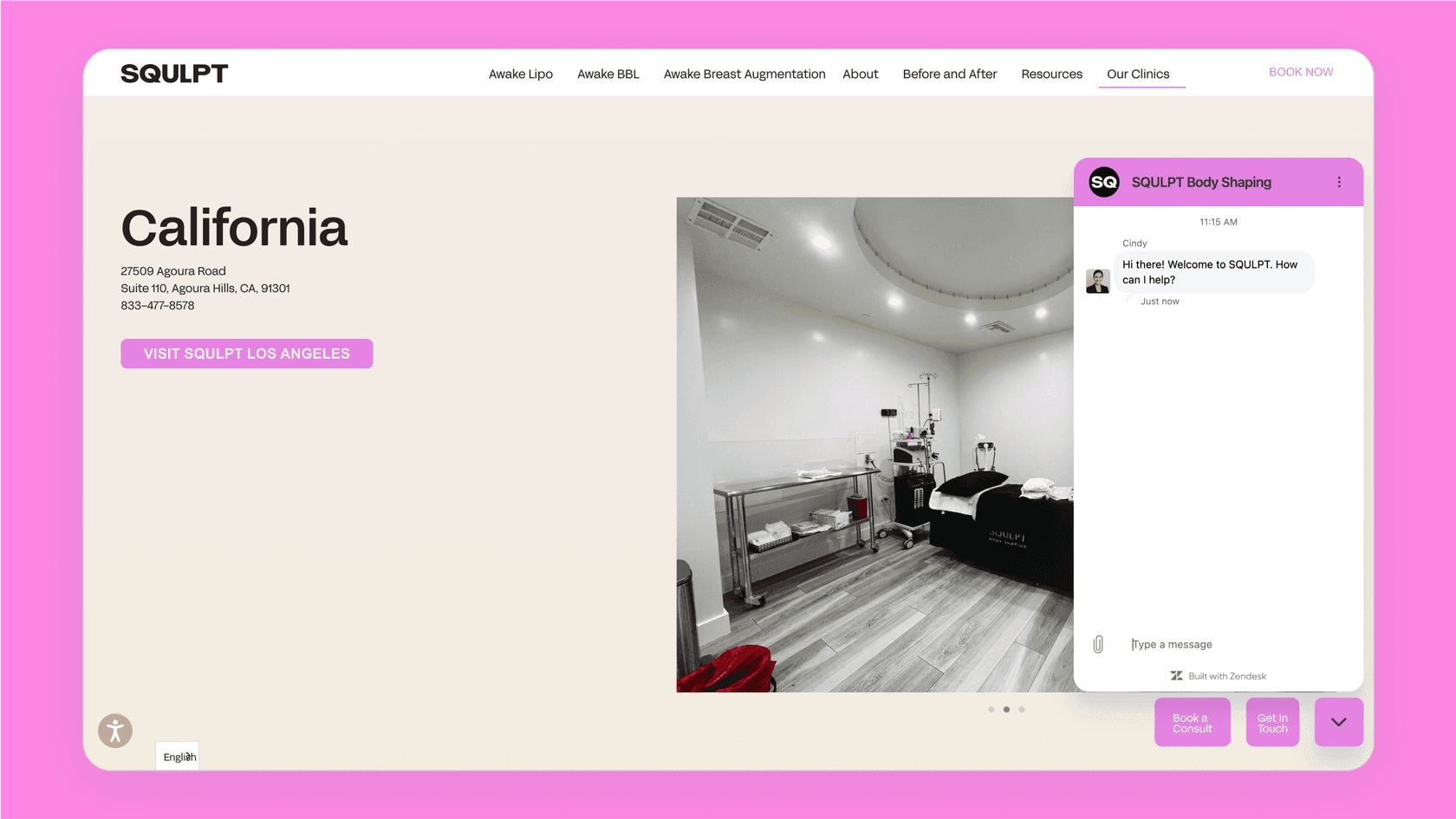 eesel AI chatbot with Zendesk integration in Squlpt's website.