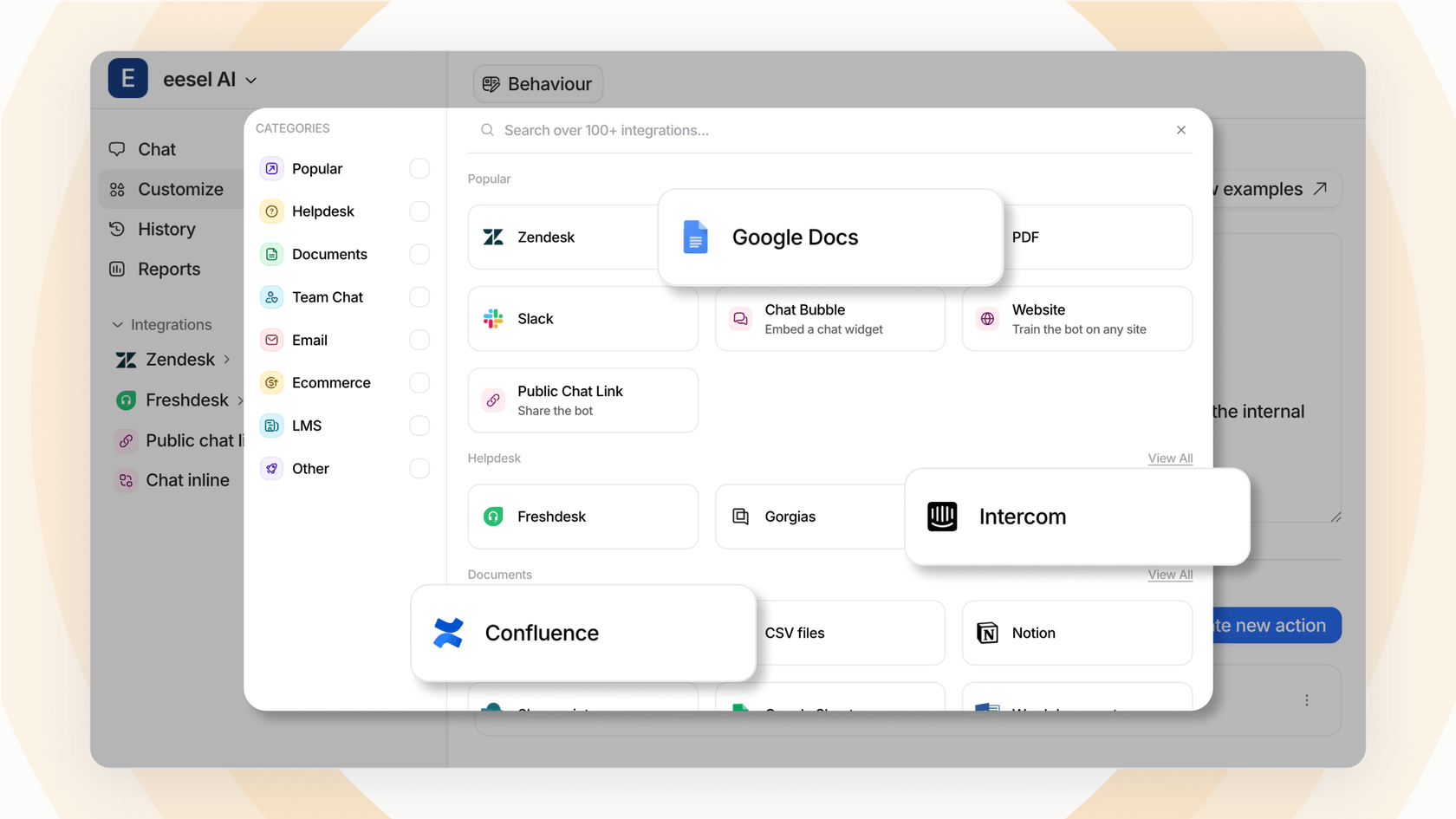 Screenshot of eesel AI