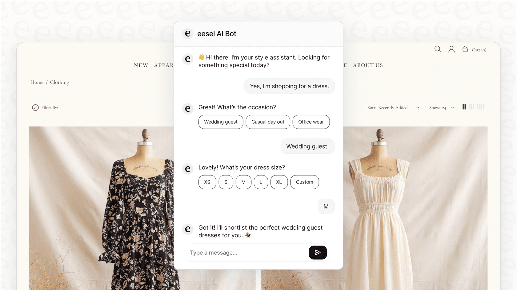 Le chatbot eesel AI, un outil de qualification de leads pour une agence de marketing digital IA.