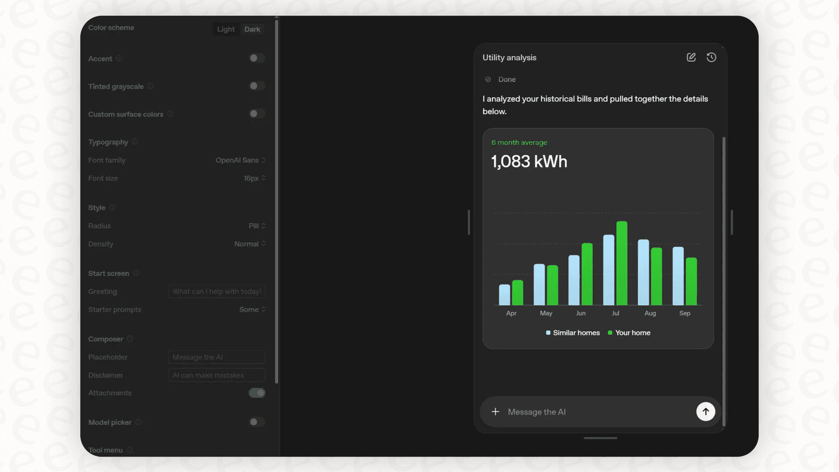 Screenshot of a chat interface developed with the ChatKit UI toolkit.