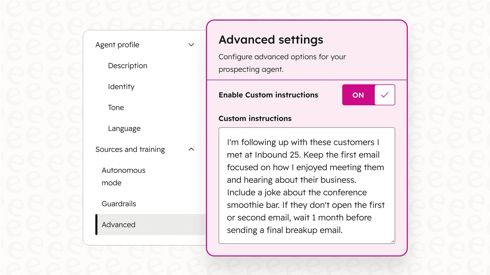 The Breeze Studio dashboard, illustrating the process of tailoring an AI agent from the Breeze Marketplace.