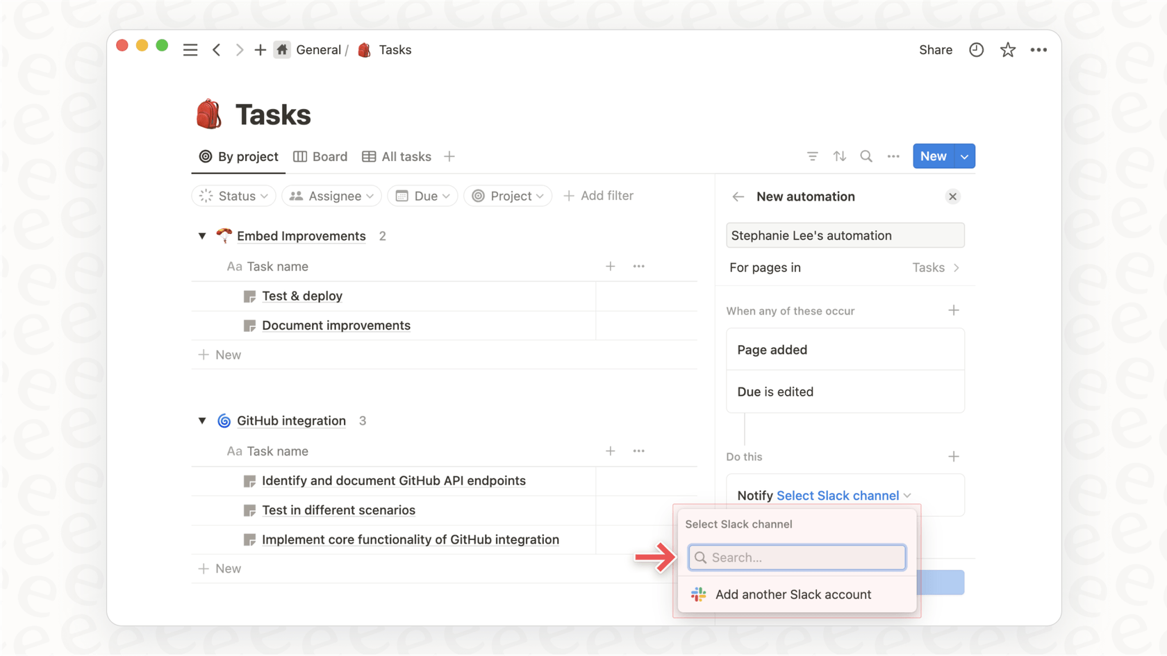 An example of the Notion AI connector for Slack providing a summary of a conversation from a specific Slack channel.