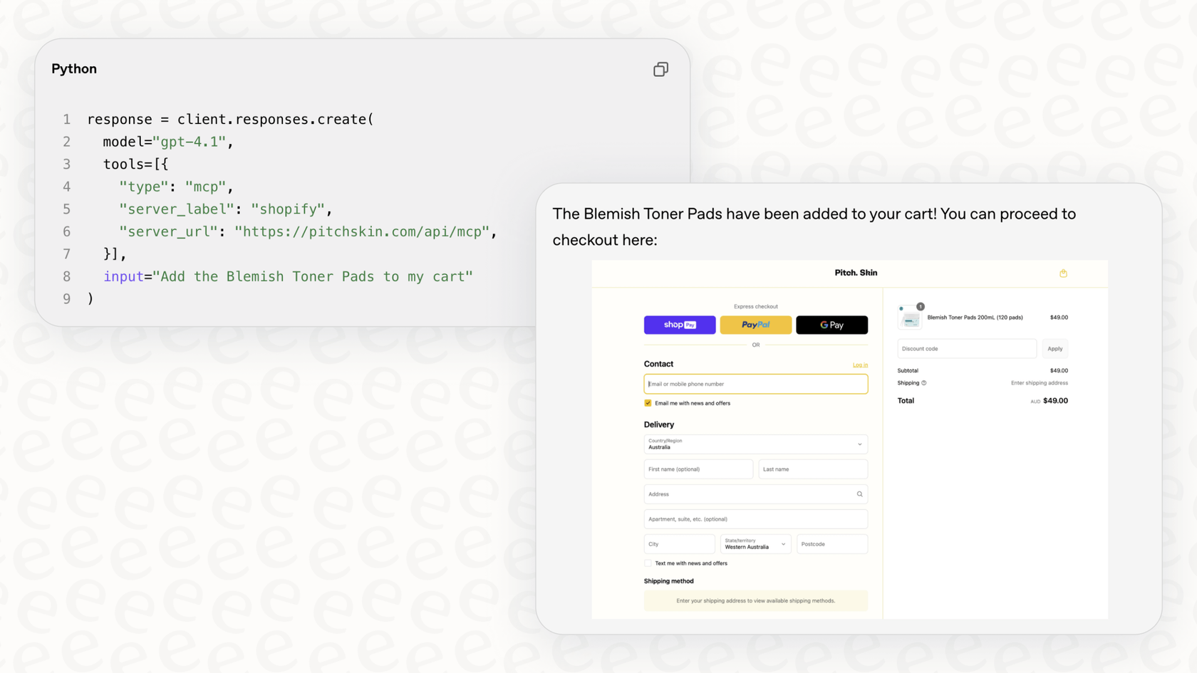 New remote MCP server support on Shopify