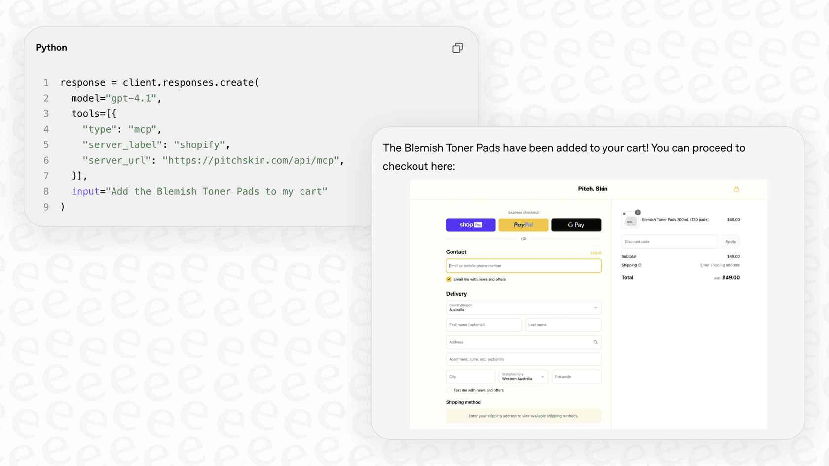 New remote MCP server support on Shopify