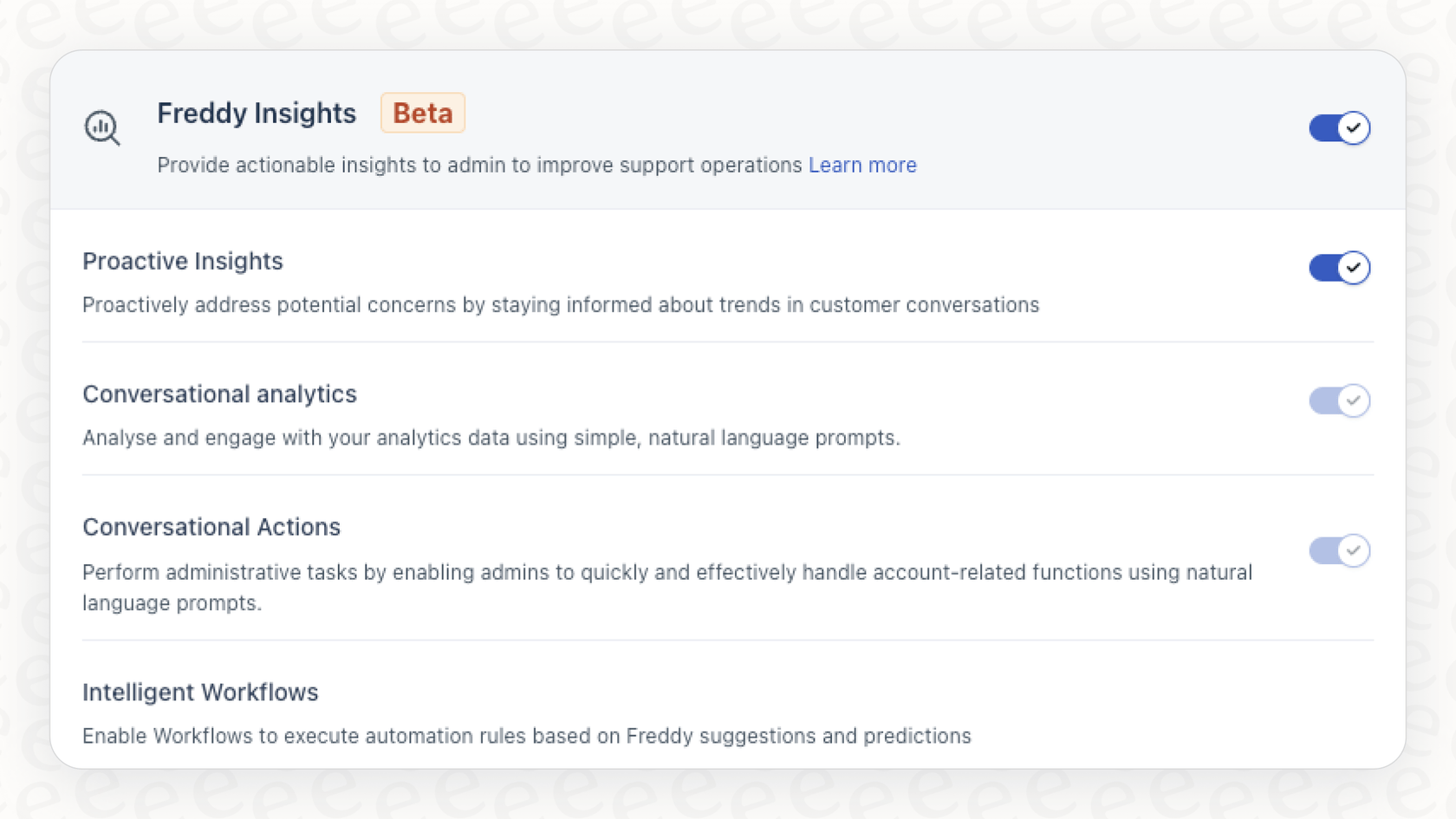 Settings to enable Freshdesk