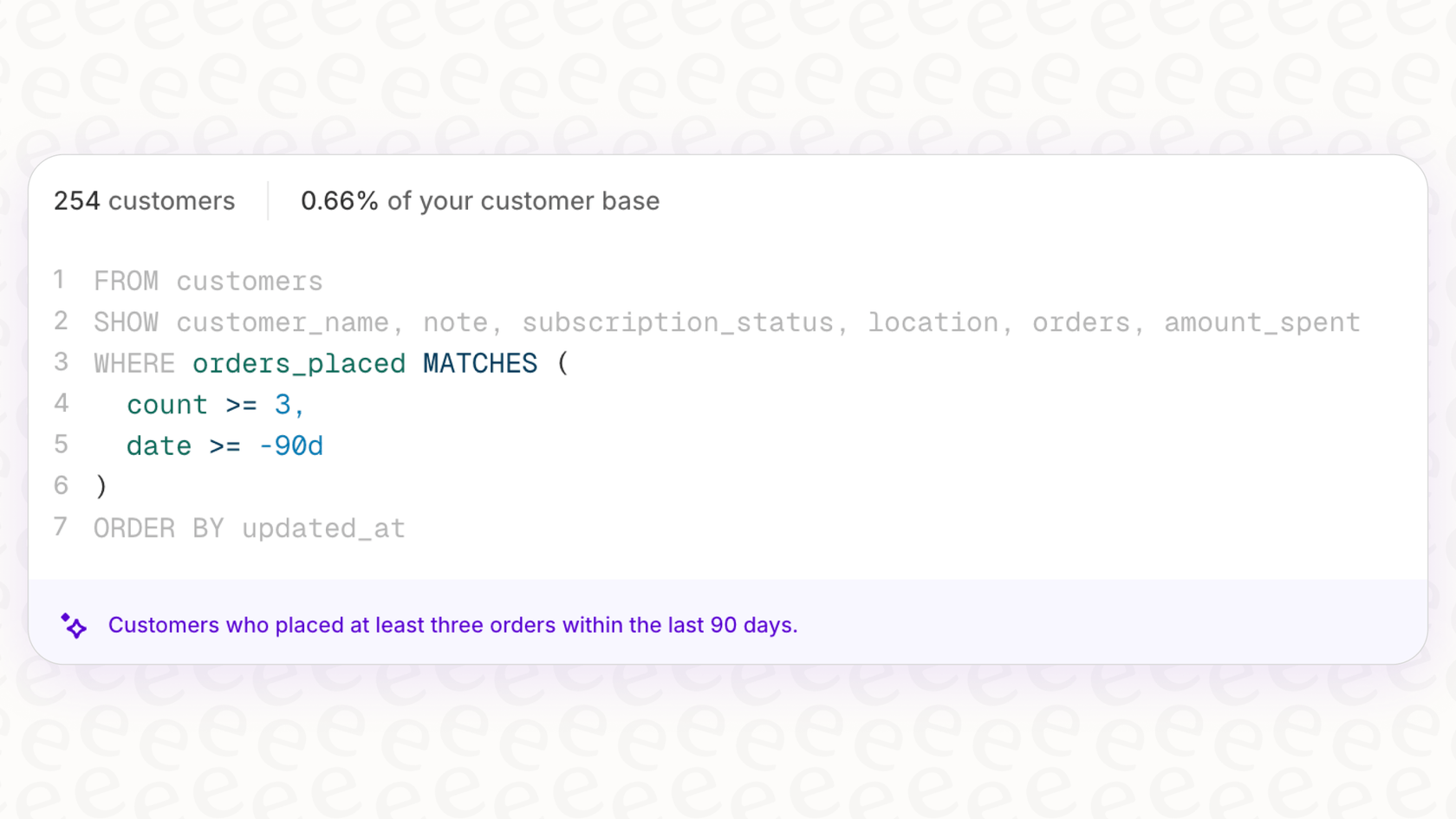 Screenshot of Magic makes customer segments clearer by providing automatic plain-language descriptions of each group you create.