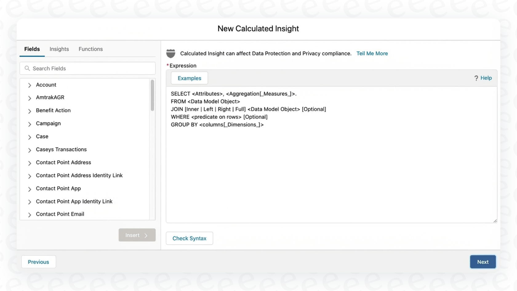 Analyzing the past by making a new calculated insight.