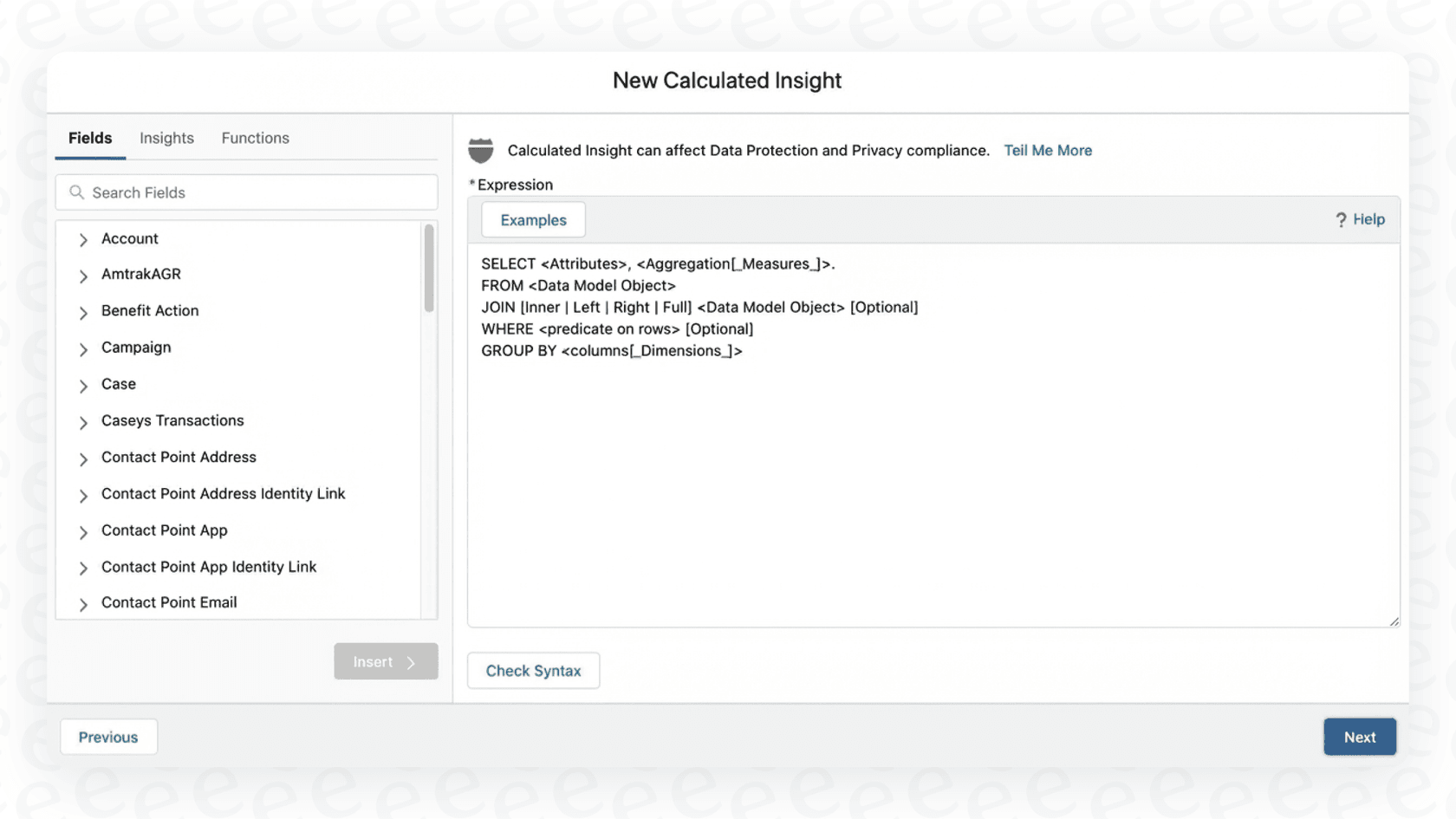 Analyzing the past by making a new calculated insight.
