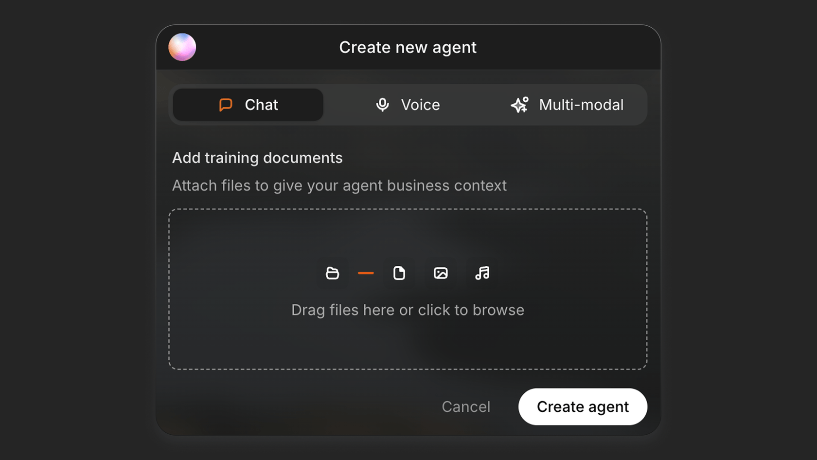 A screenshot of GigaML agent creation screen.