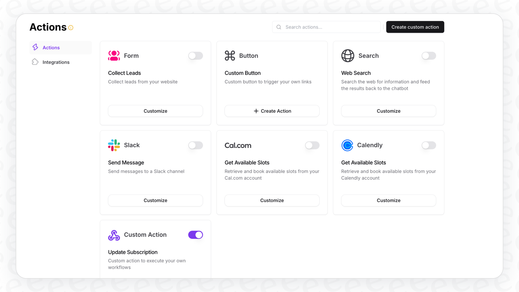 Creating and customizing actions in Chatbase Actions