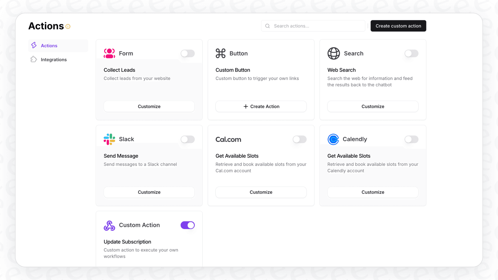 Creating and customizing actions in Chatbase Actions