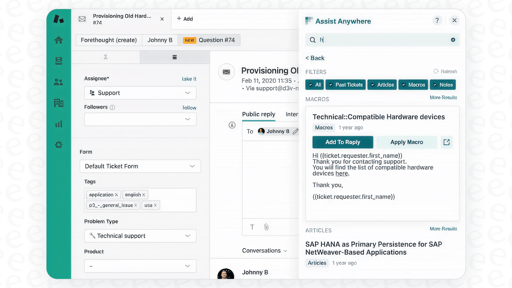 An example of Forethought