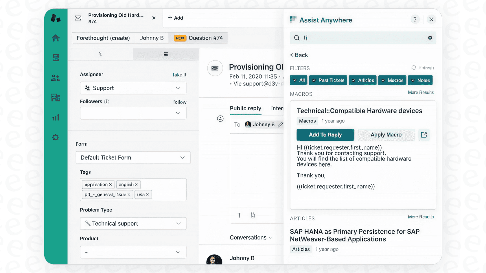 An example of Forethought