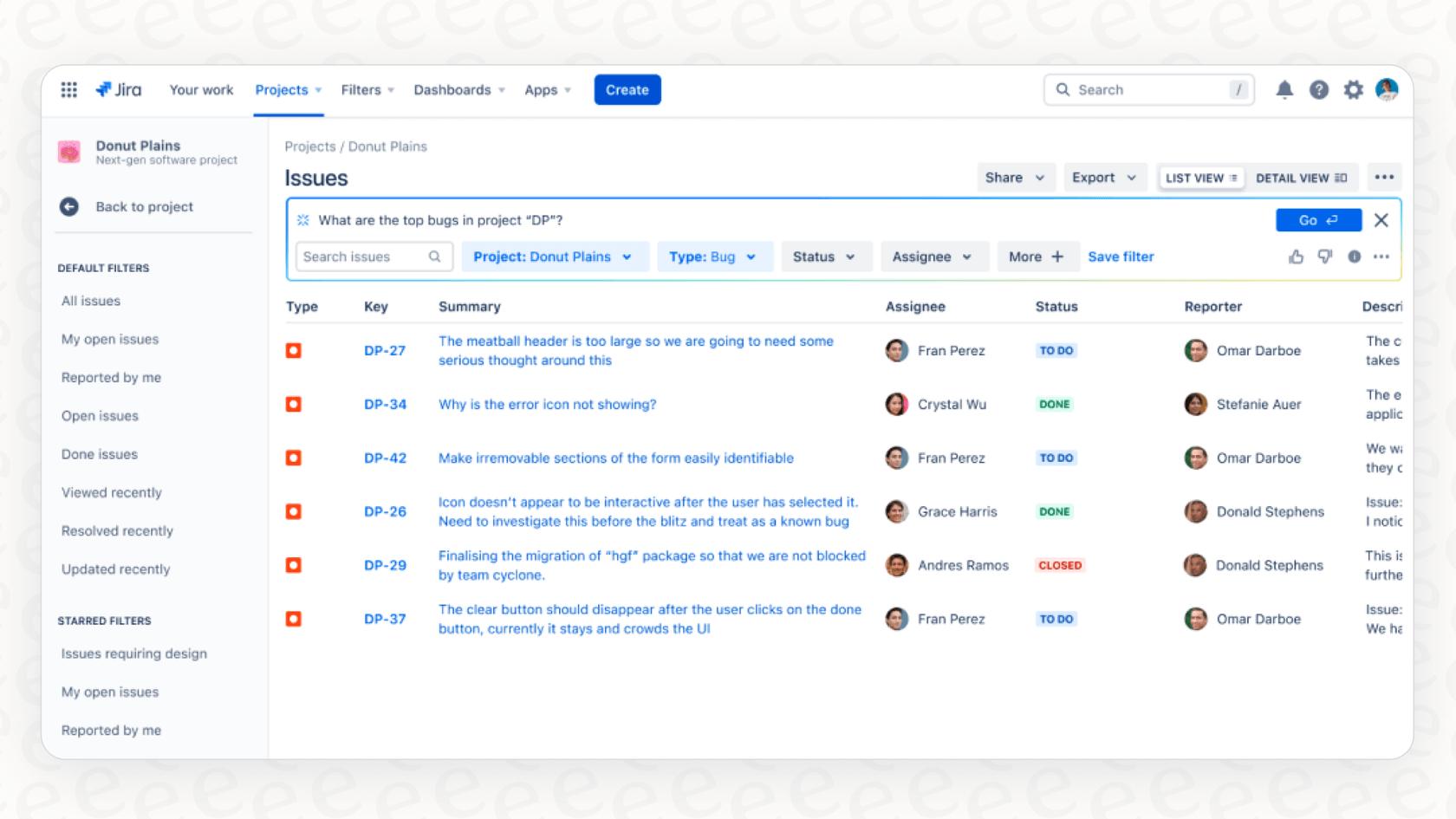 A screenshot of a Jira queue filtered by the Atlassian Intelligence Customer Sentiment field to prioritize negative tickets.