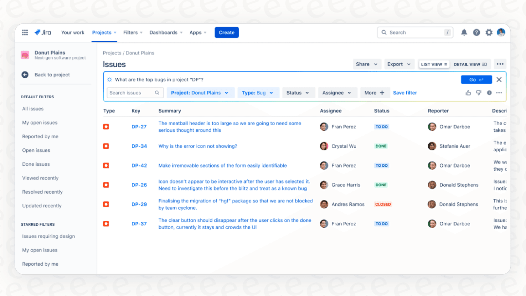 A screenshot of a Jira queue filtered by the Atlassian Intelligence Customer Sentiment field to prioritize negative tickets.