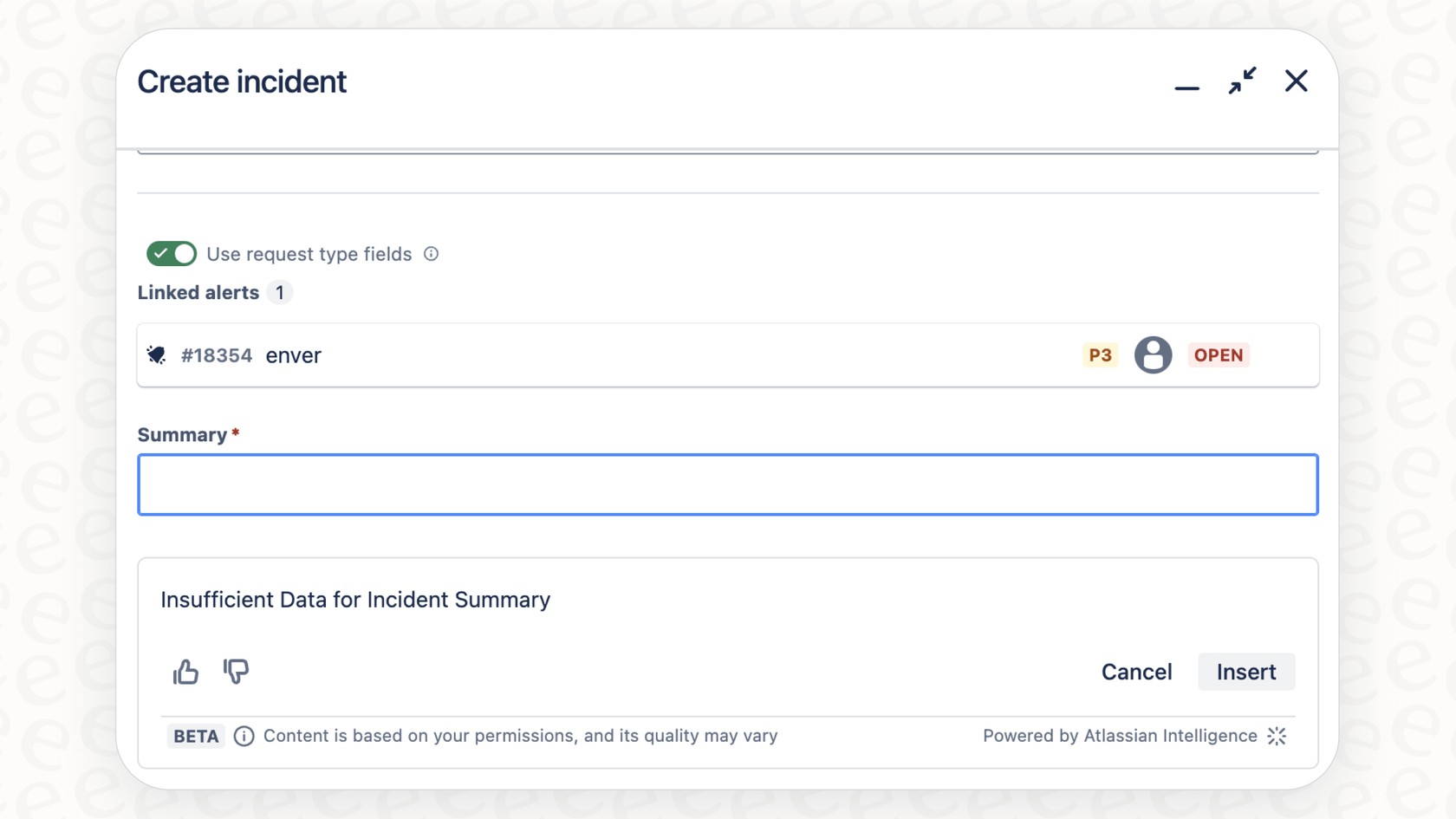 A user clicks on the summary button in a Jira ticket, an example of how Atlassian Intelligence creates incident summaries.