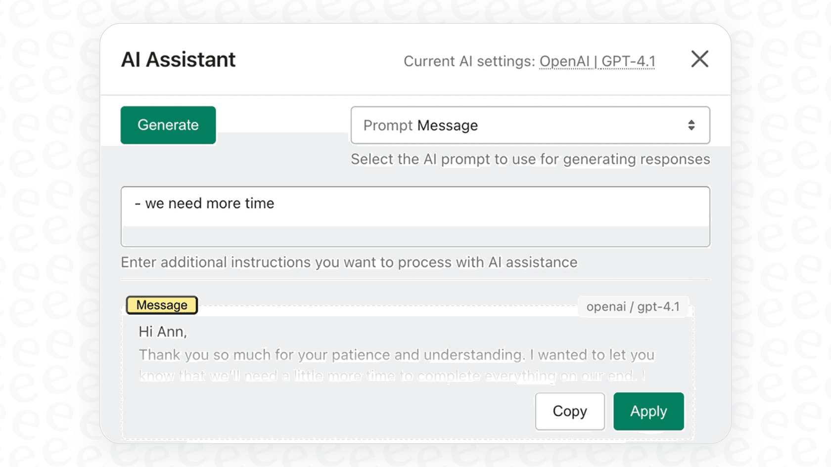 An example of Email Content Generation in Magento with Mirasvit AI Extension