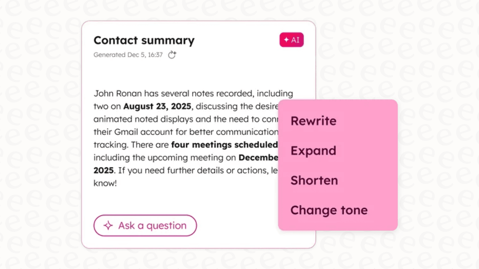 A screenshot showing the "Change tone" functionality of Breeze Copilot being applied to a paragraph of text for a marketing campaign.