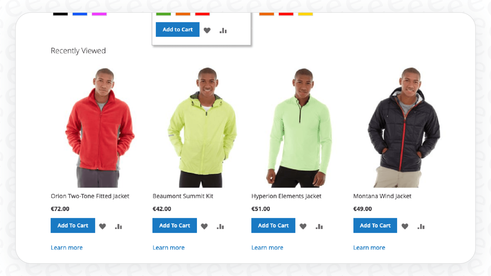 Example of a behavior based recommendation in Magento.