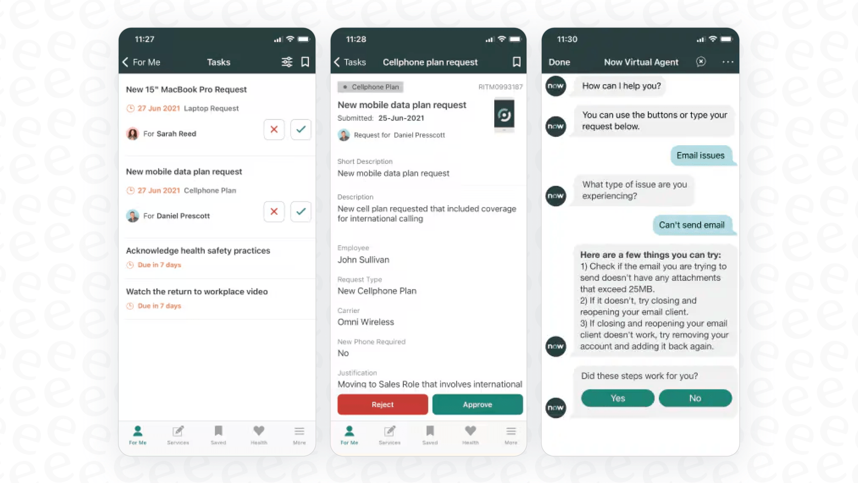 A look at the Now Assist feature in ServiceNow AI Now Mobile, which provides agents with AI-powered summaries and solutions.
