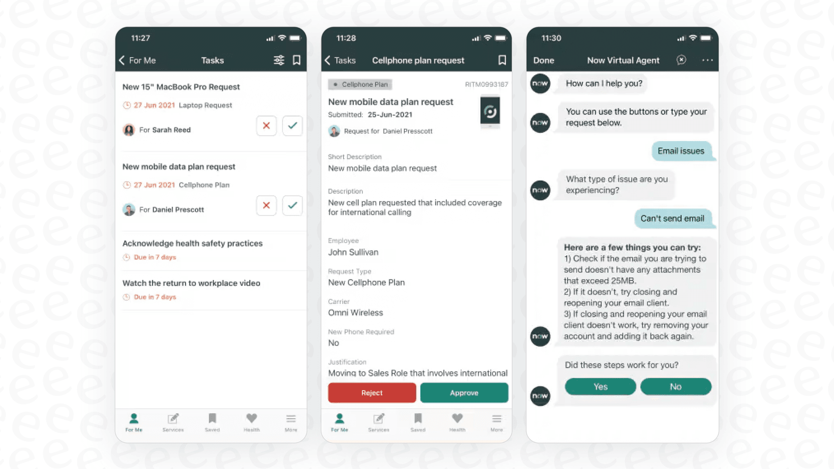 A look at the Now Assist feature in ServiceNow AI Now Mobile, which provides agents with AI-powered summaries and solutions.