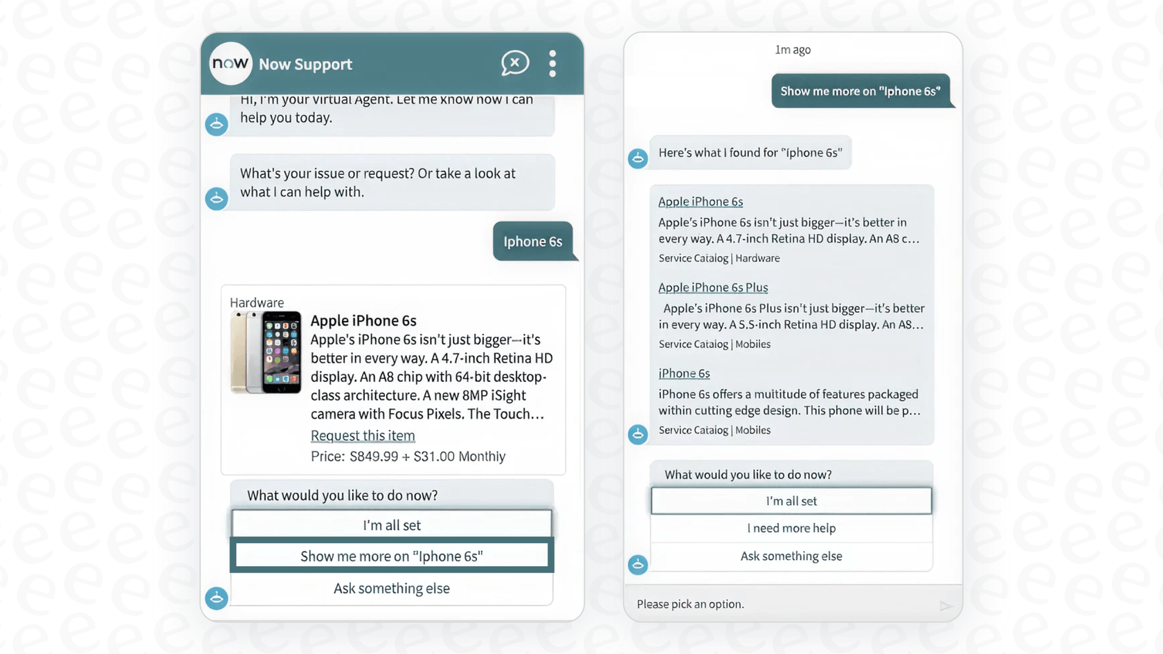 Searching a product with ServiceNow AI Search Virtual Agent