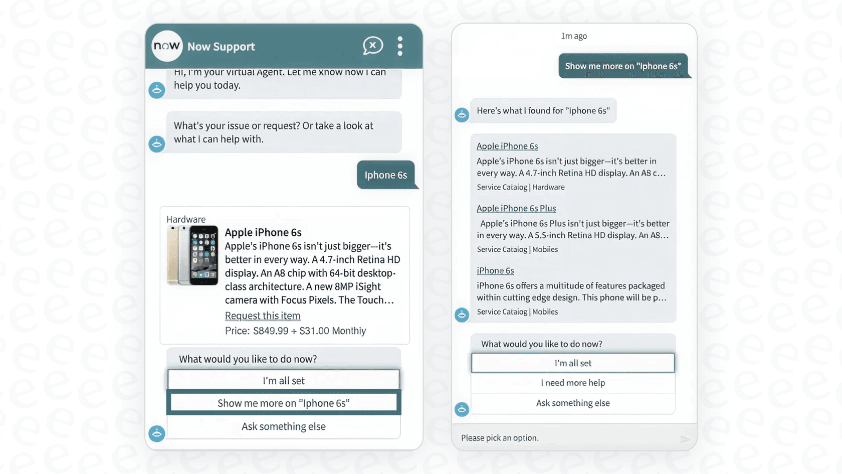 Searching a product with ServiceNow AI Search Virtual Agent
