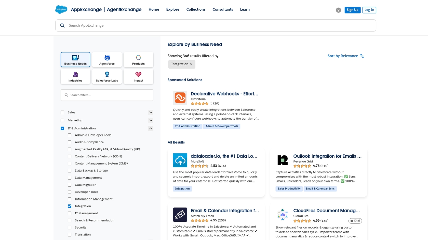 A screenshot of the Salesforce AppExchange page, which is relevant to a Salesforce review.::A screenshot of the Salesforce AppExchange page, which is relevant to a Salesforce review.