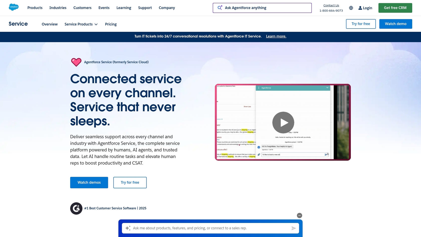 A screenshot of the Salesforce Service Cloud page, which is relevant to a Salesforce review.::A screenshot of the Salesforce Service Cloud page, which is relevant to a Salesforce review.