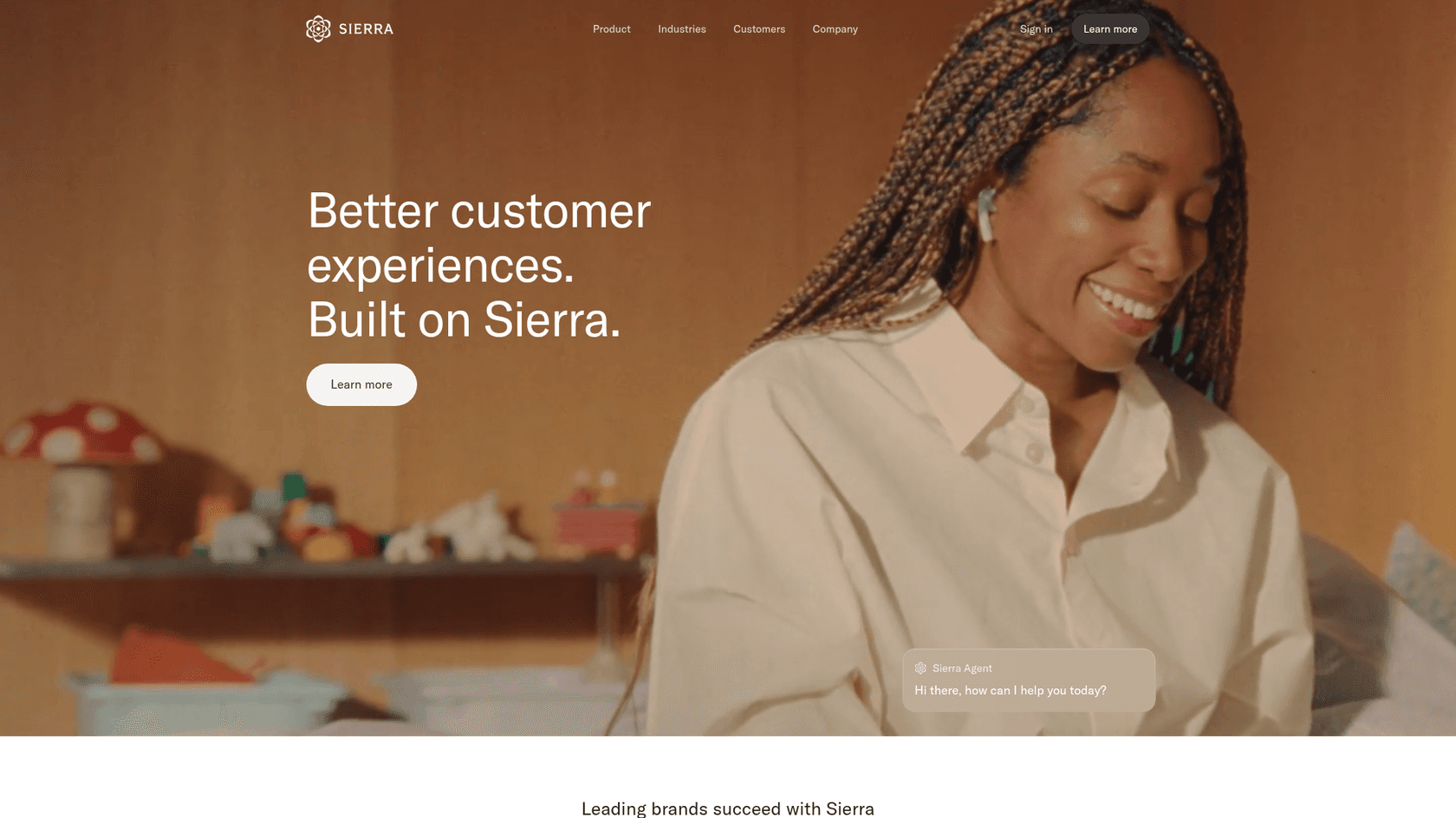 Sierra AI homepage