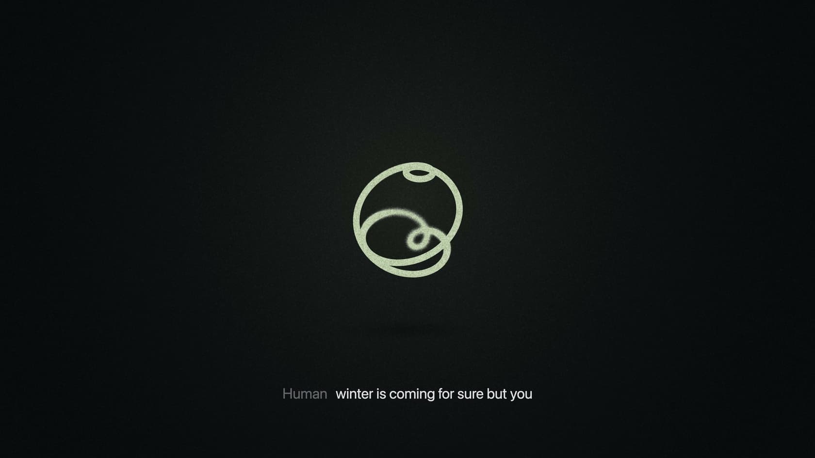 Dessa's voice visualisation on Block's site, showing a looping line drawing above a live subtitle