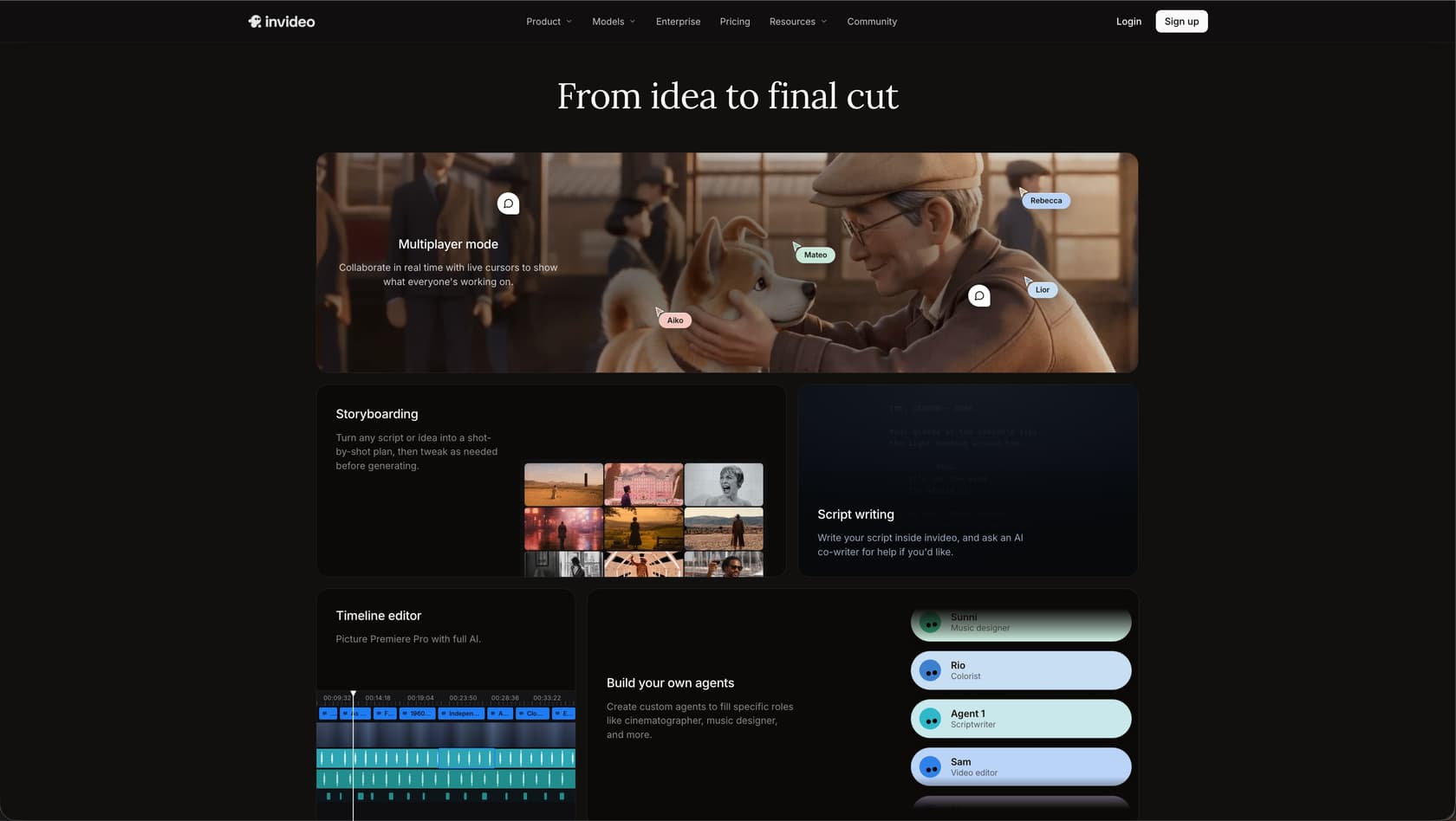 Invideo landing page